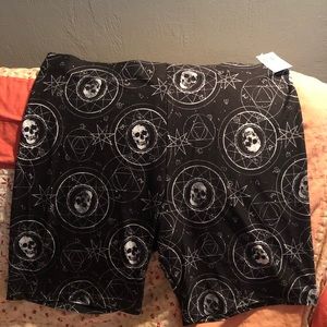 🖤 Hot Topic 💀 CELESTIAL SKULL GIRLS BIKE SHORTS